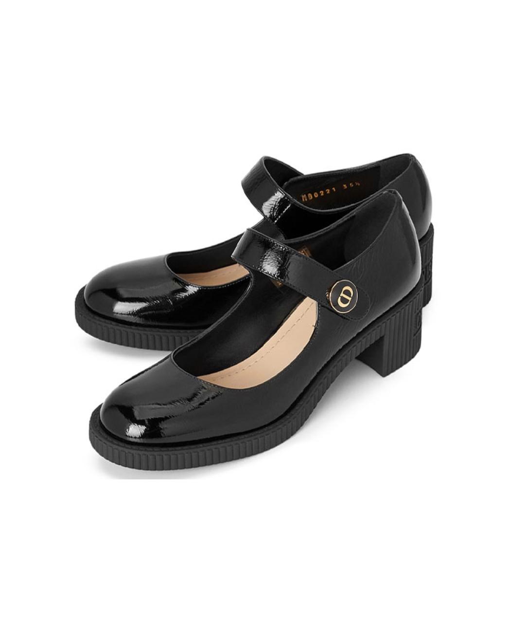 CHRISTIAN DIOR Черные туфли из лакированной кожи, фото 2