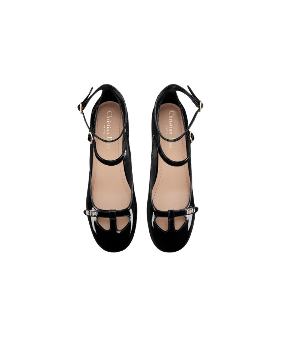 CHRISTIAN DIOR Черные туфли из лакированной кожи, фото 3