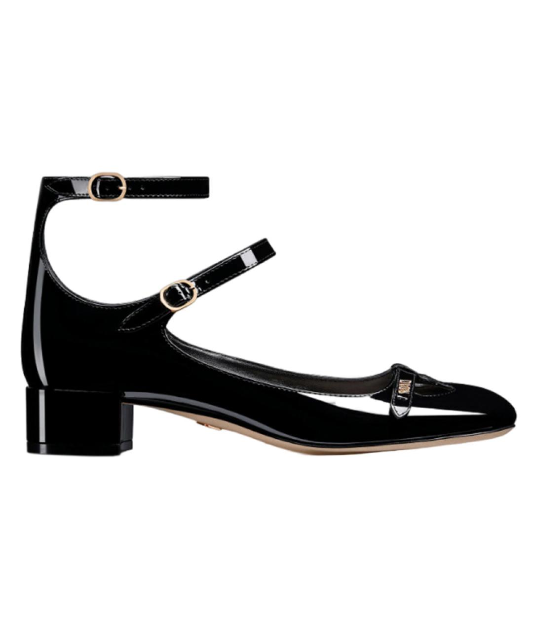 CHRISTIAN DIOR Черные туфли из лакированной кожи, фото 1