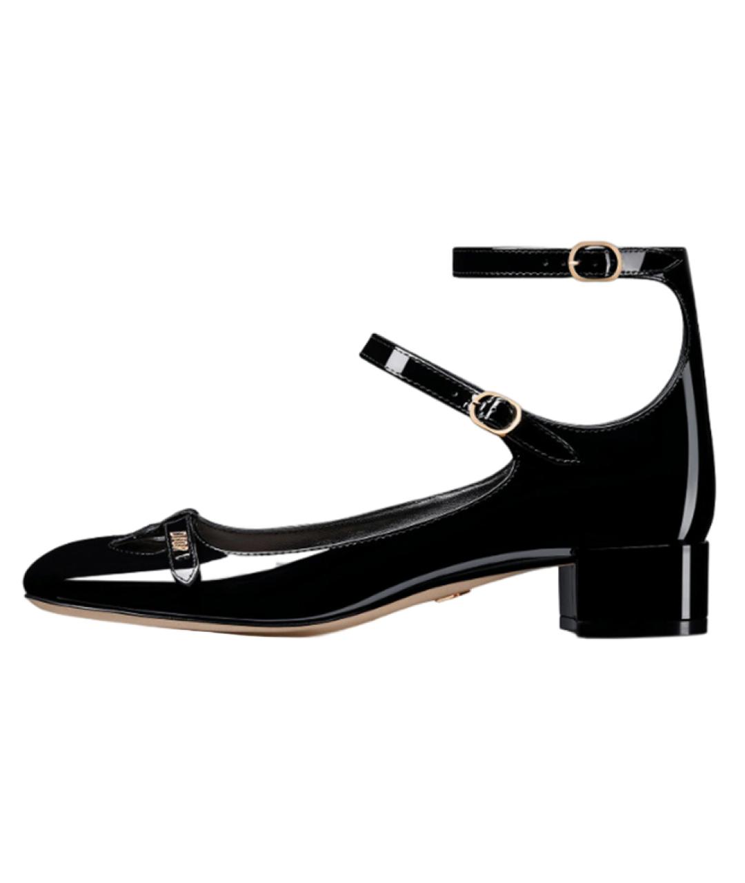 CHRISTIAN DIOR Черные туфли из лакированной кожи, фото 2