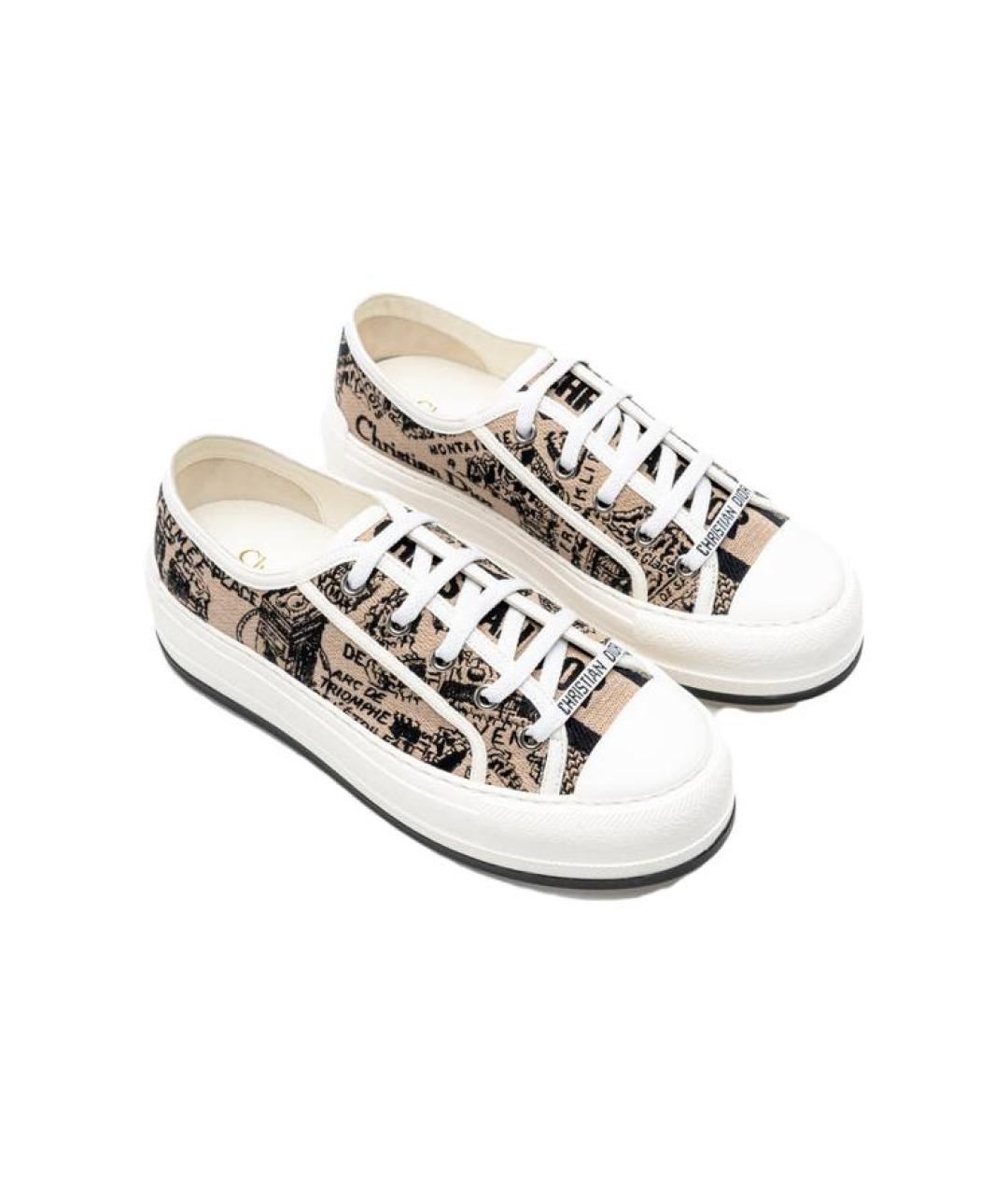 CHRISTIAN DIOR Бежевые кроссовки, фото 4