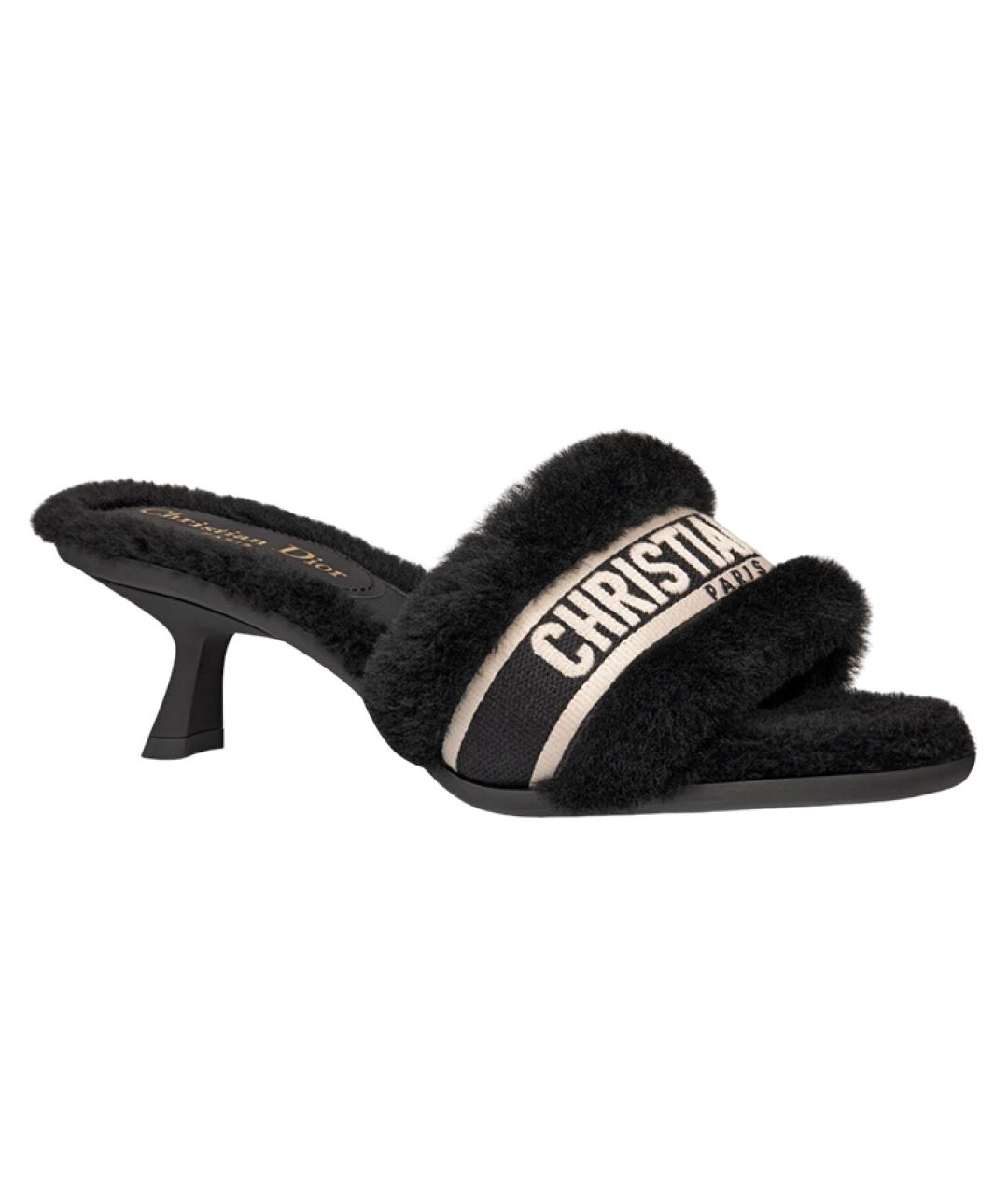 CHRISTIAN DIOR Черные мюли, фото 3
