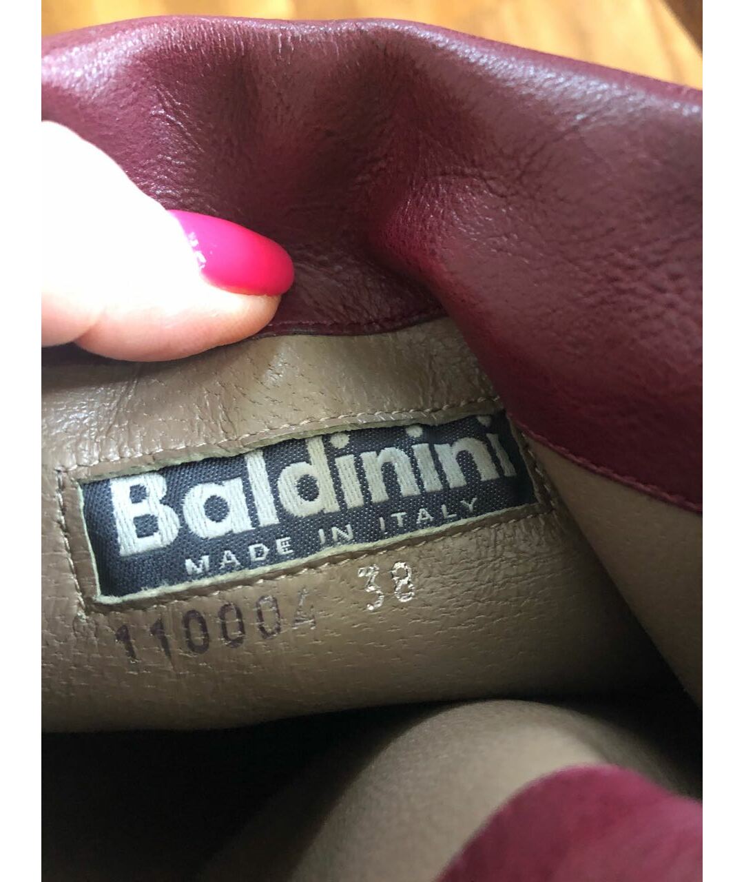 BALDININI Бордовые кожаные сапоги, фото 2