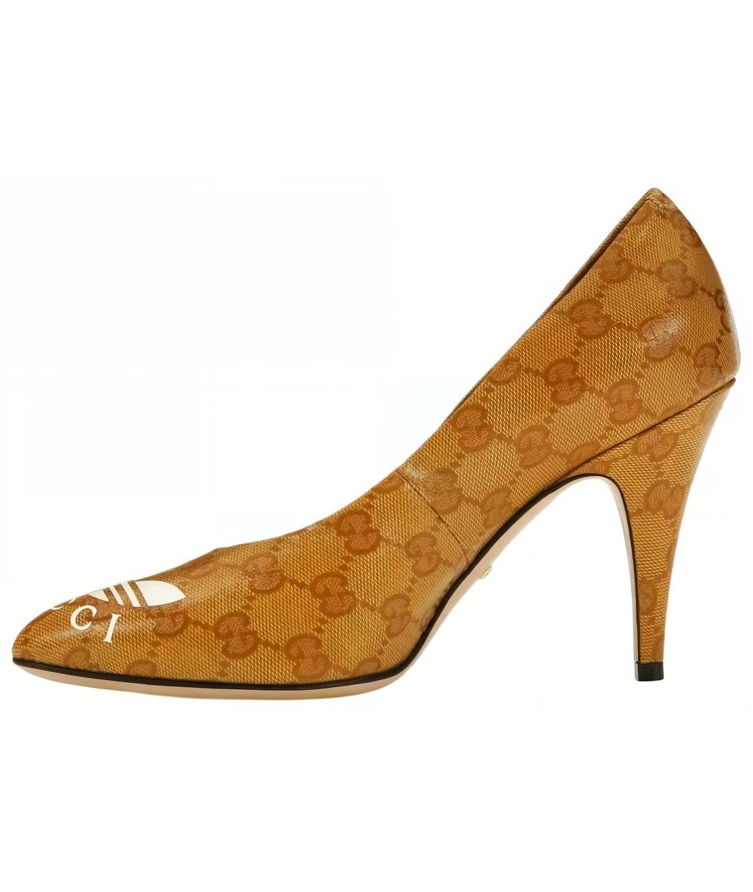 GUCCI Коричневые кожаные туфли, фото 2