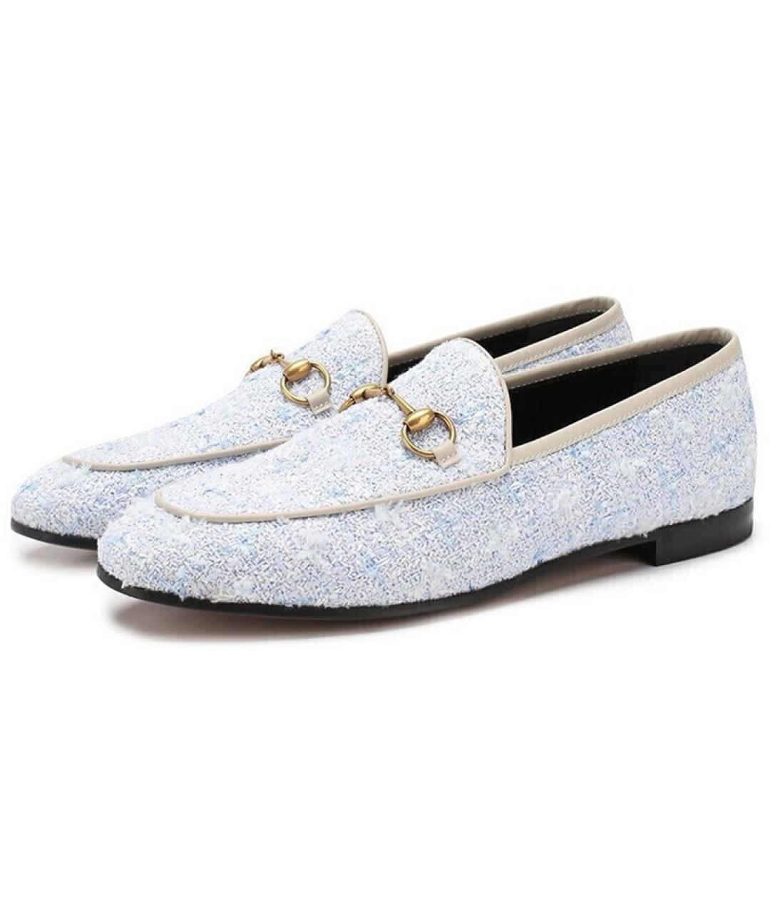 GUCCI Голубые лоферы, фото 3