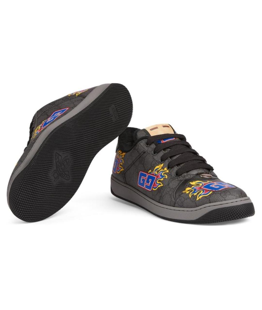 GUCCI Черные низкие кроссовки / кеды, фото 3