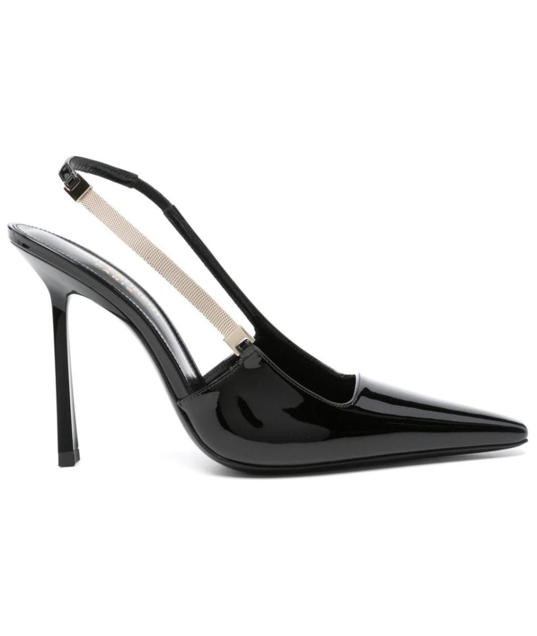 SAINT LAURENT Черные туфли из лакированной кожи, фото 1