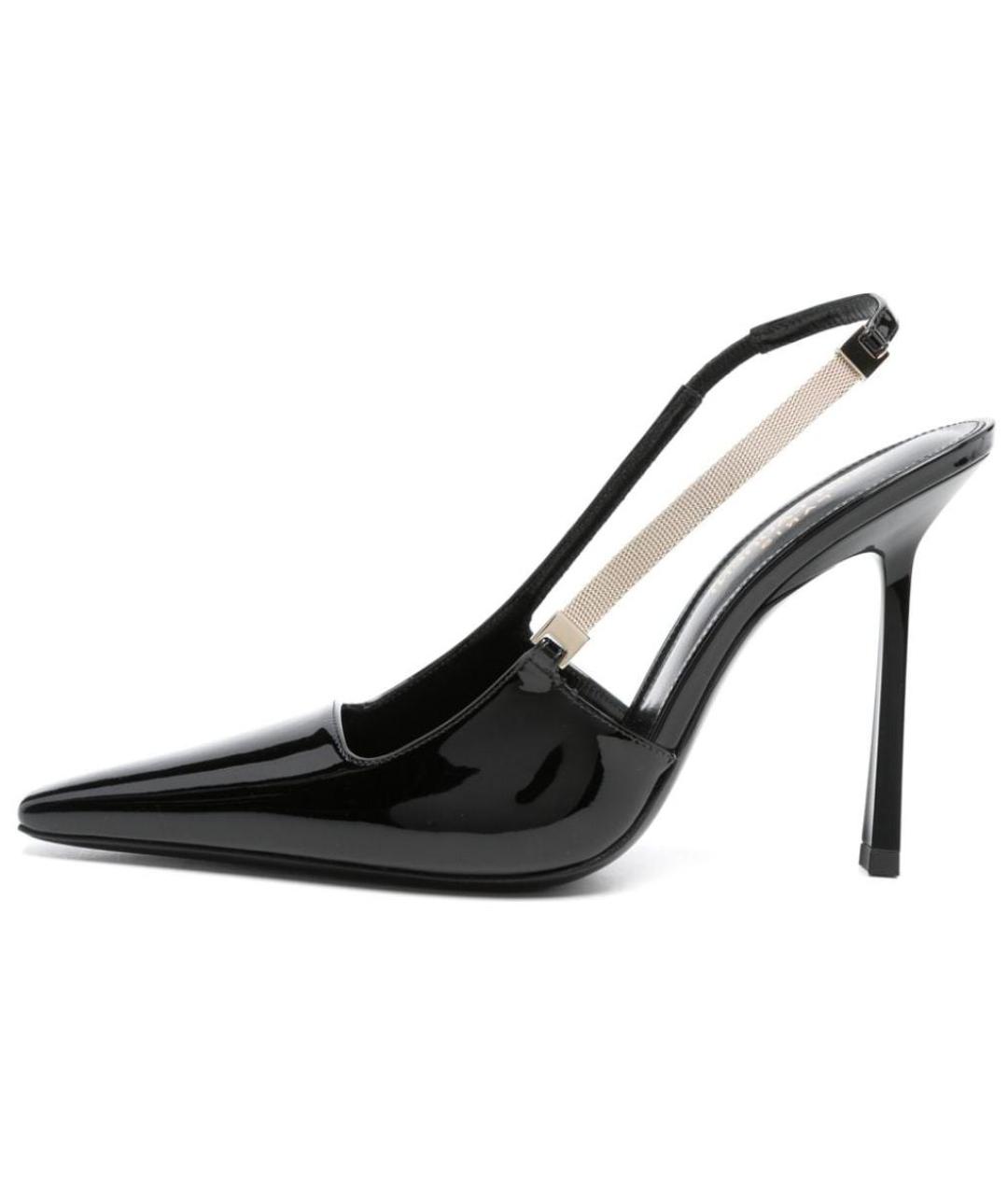 SAINT LAURENT Черные туфли из лакированной кожи, фото 2