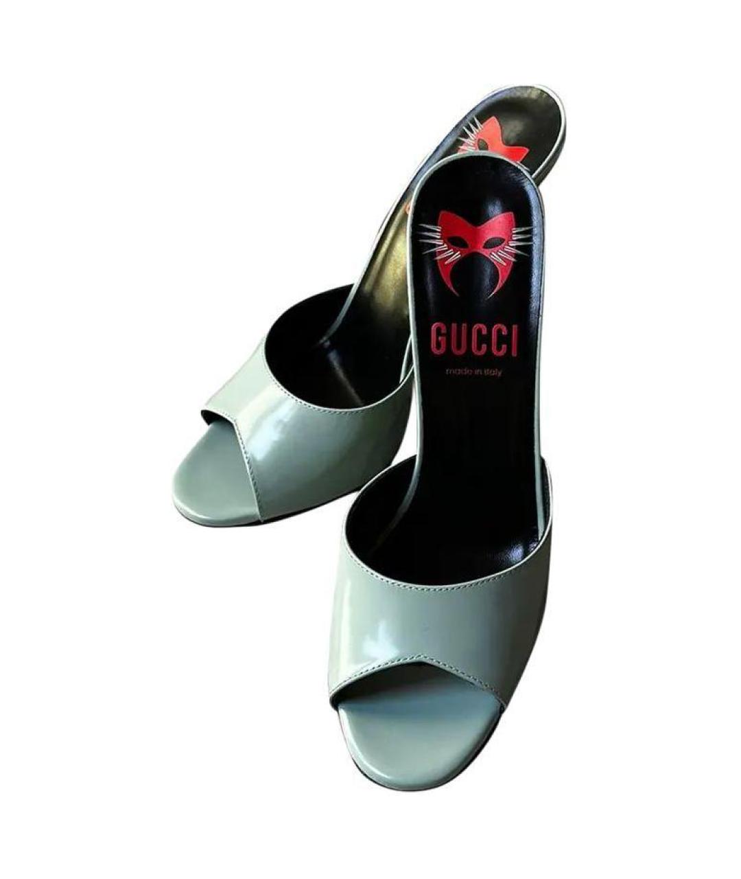 GUCCI Зеленые босоножки, фото 3