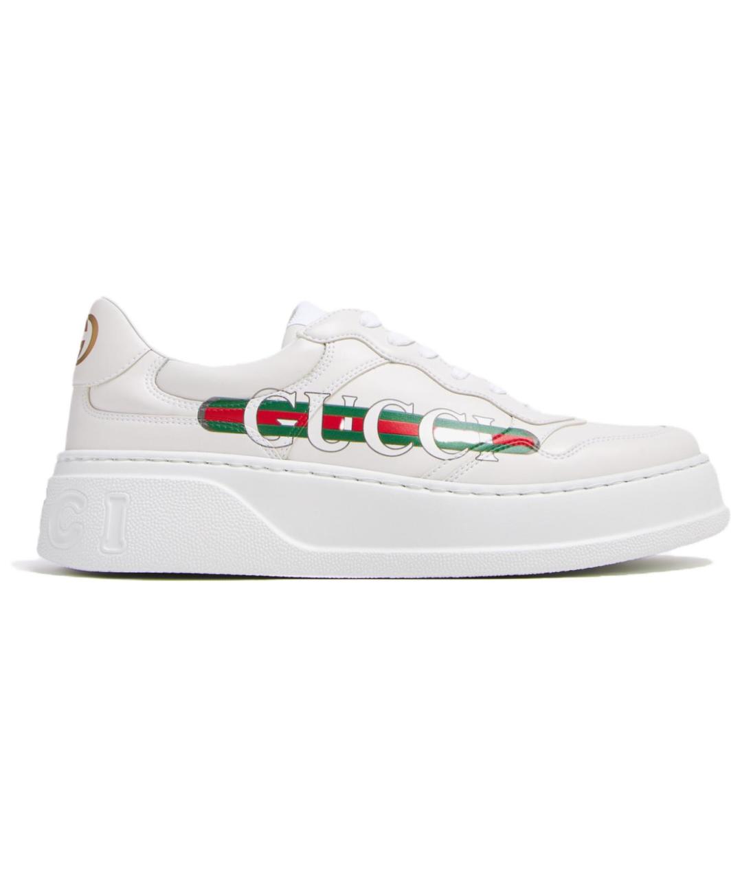 GUCCI Белые низкие кроссовки / кеды, фото 1