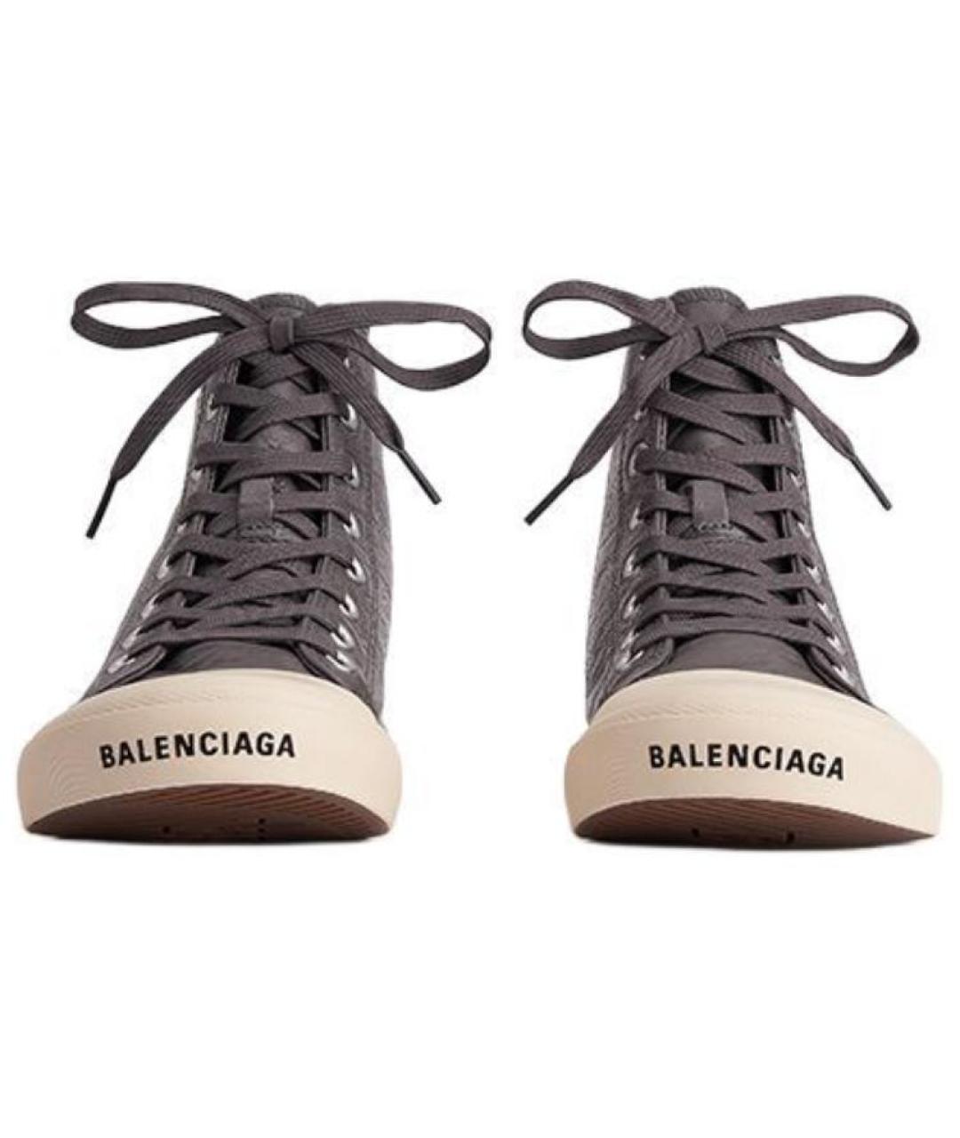 BALENCIAGA Коричневые высокие кроссовки / кеды, фото 4