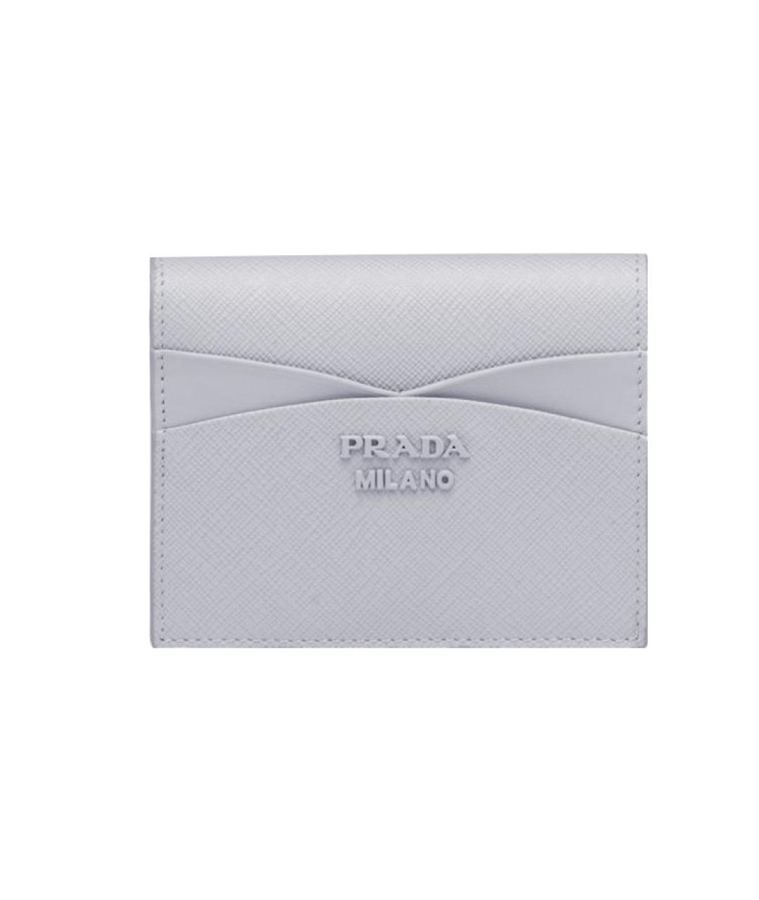 PRADA Голубой кожаный кошелек, фото 1