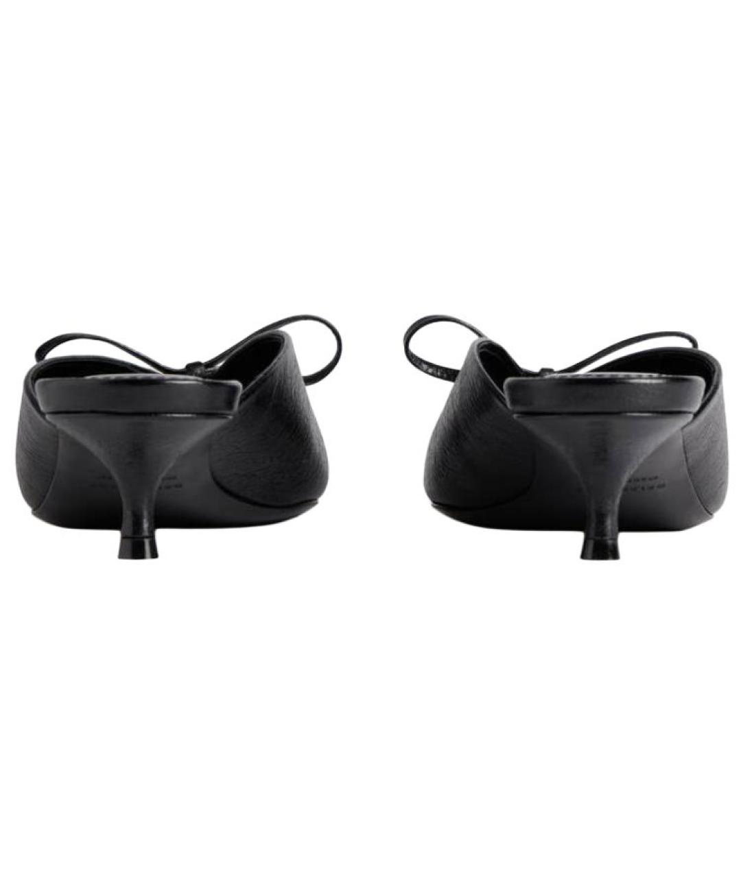 BALENCIAGA Черные кожаные мюли, фото 5