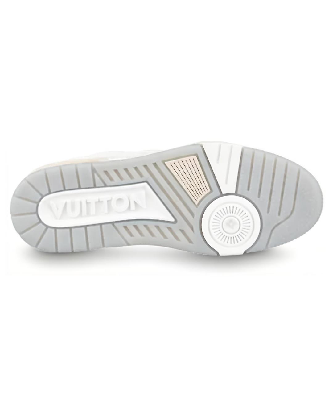 LOUIS VUITTON Белые кожаные низкие кроссовки / кеды, фото 5