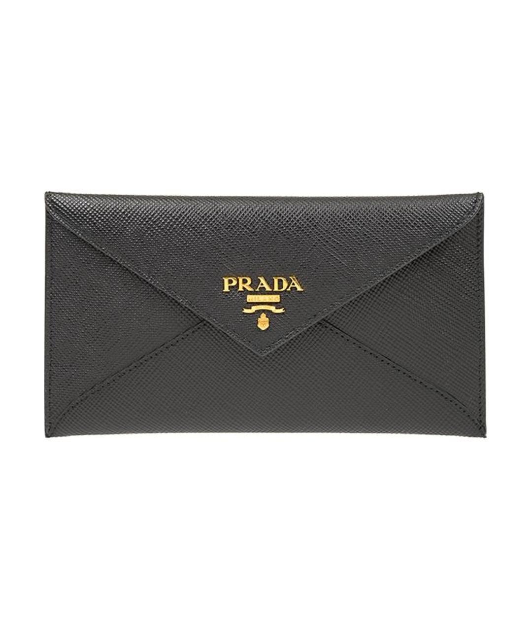 PRADA Черный кожаный кошелек, фото 1