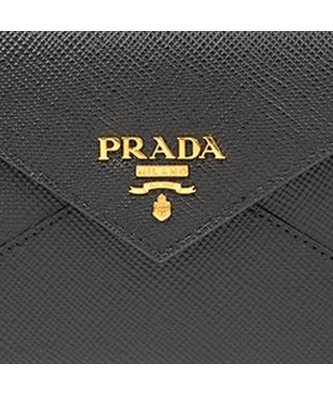 PRADA Черный кожаный кошелек, фото 5