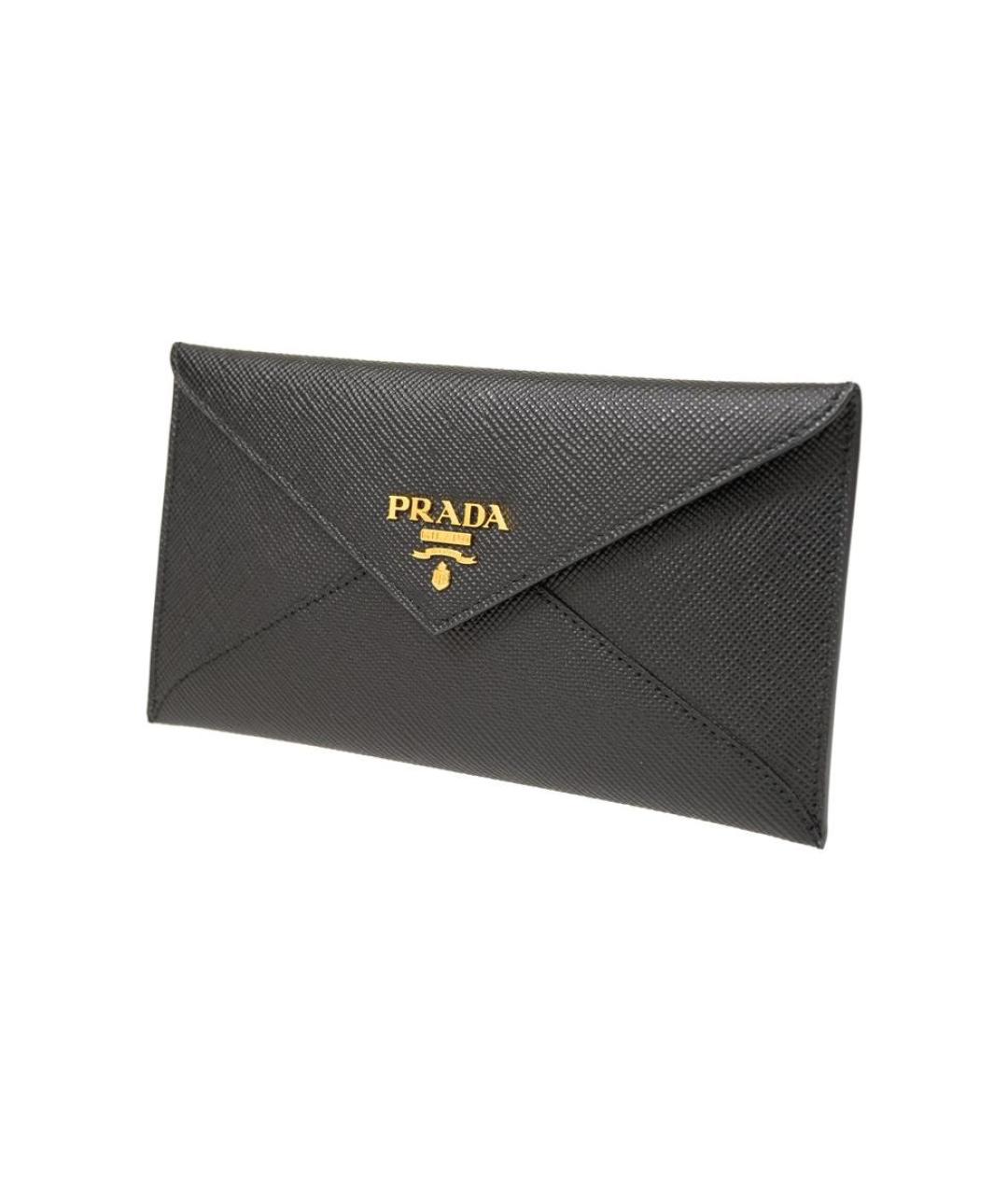 PRADA Черный кожаный кошелек, фото 2