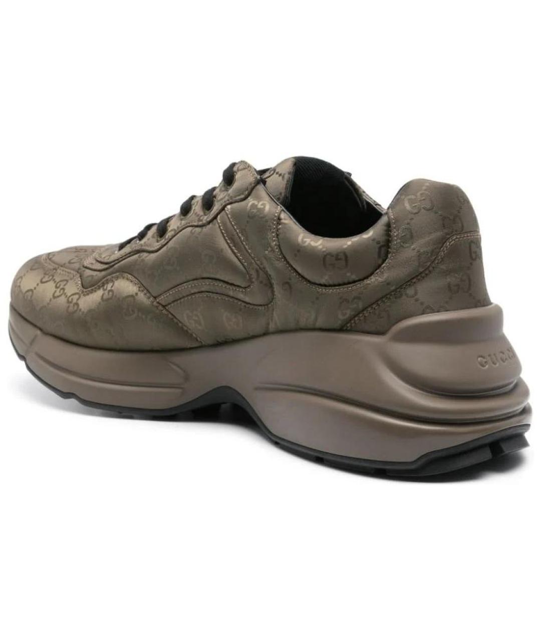 GUCCI Зеленые низкие кроссовки / кеды, фото 5