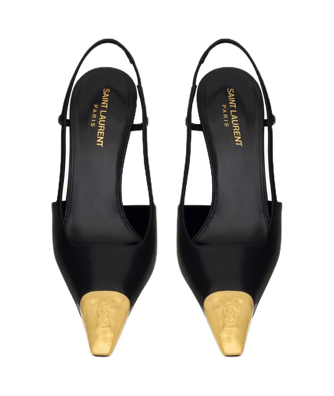 SAINT LAURENT Черные кожаные туфли, фото 5