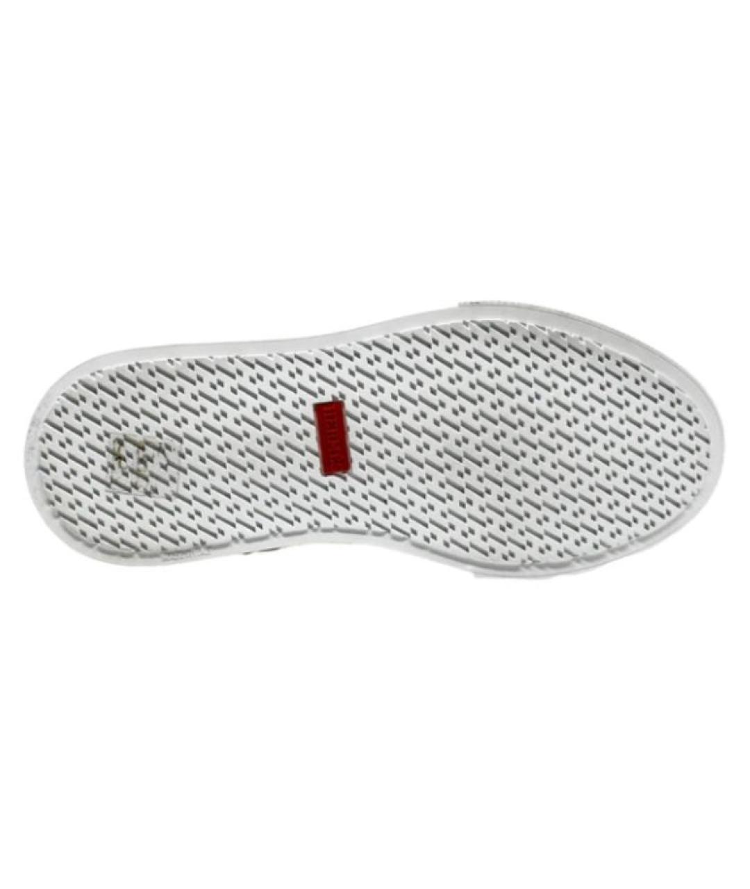 HERMES Белые кожаные кроссовки, фото 4