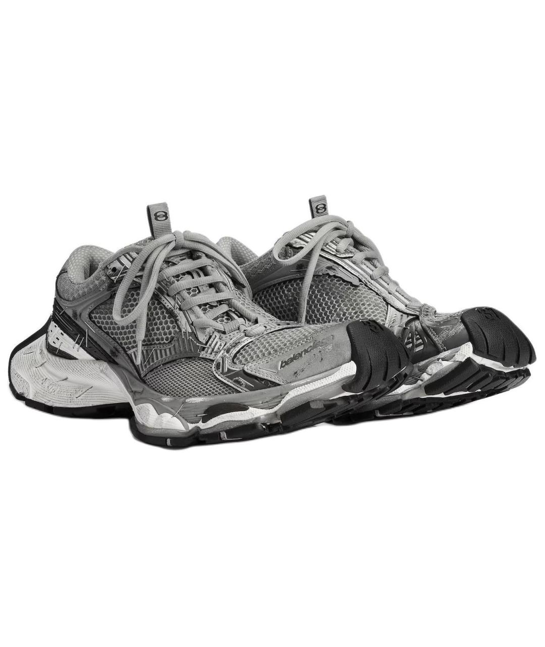 BALENCIAGA Серые низкие кроссовки / кеды, фото 3