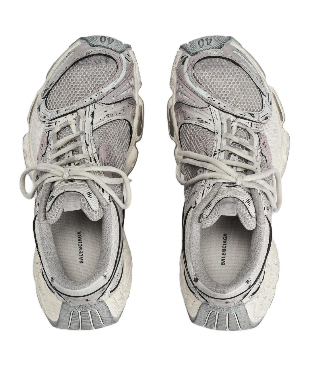 BALENCIAGA Бежевые низкие кроссовки / кеды, фото 4