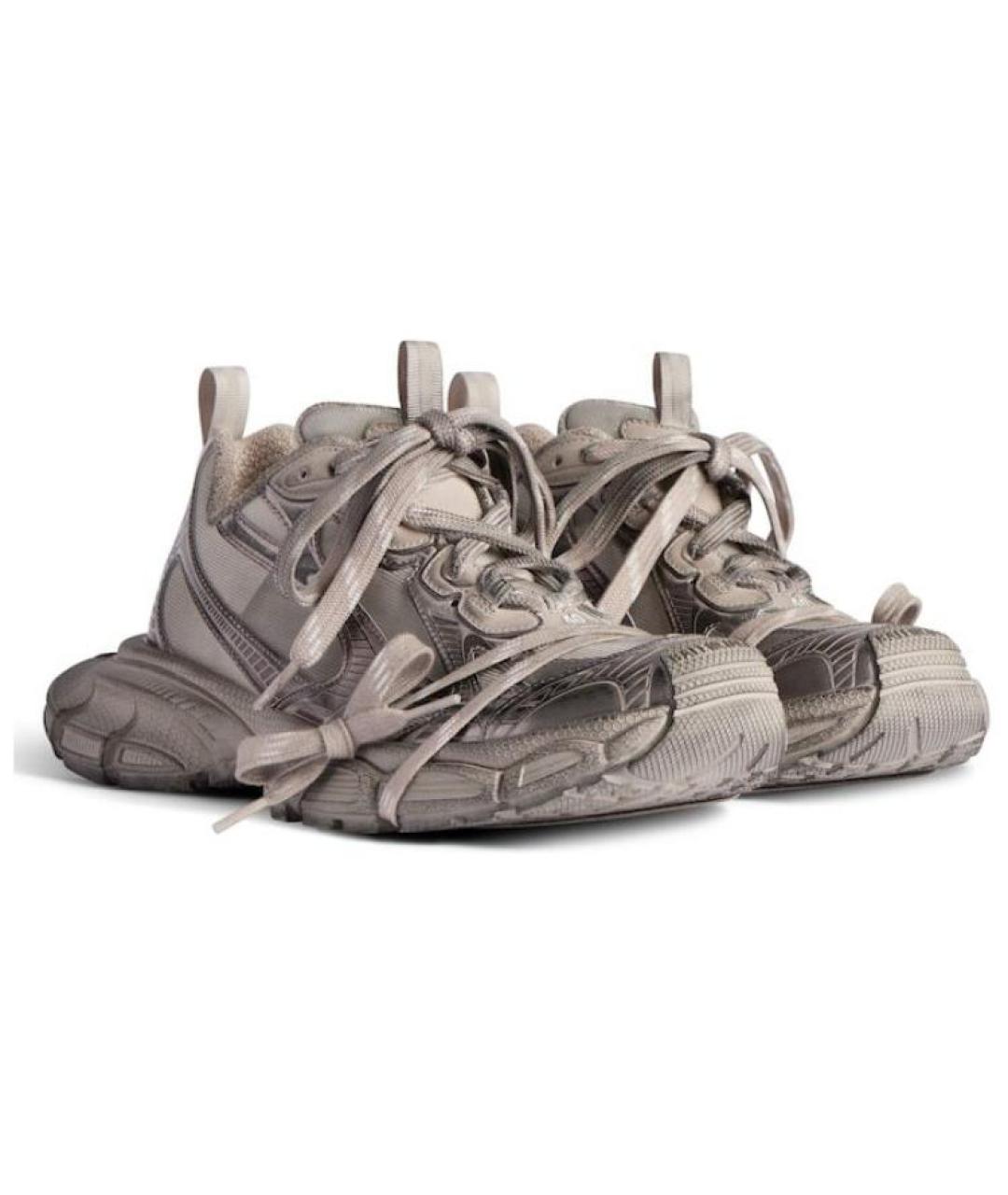 BALENCIAGA Бежевые низкие кроссовки / кеды, фото 3