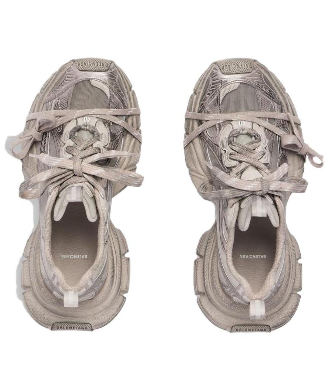 BALENCIAGA Бежевые низкие кроссовки / кеды, фото 6