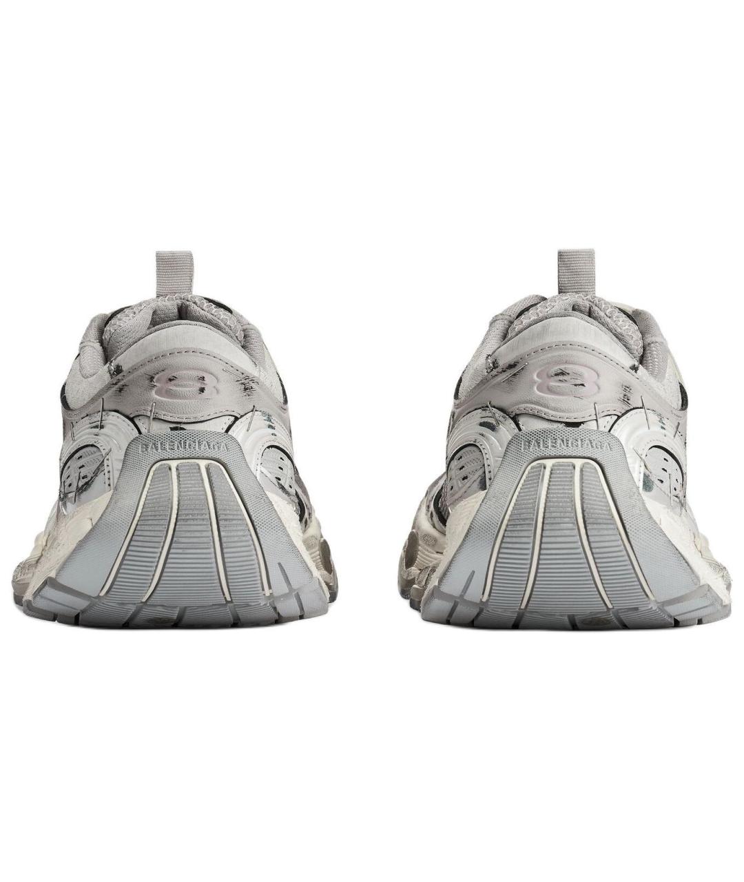 BALENCIAGA Серые низкие кроссовки / кеды, фото 5