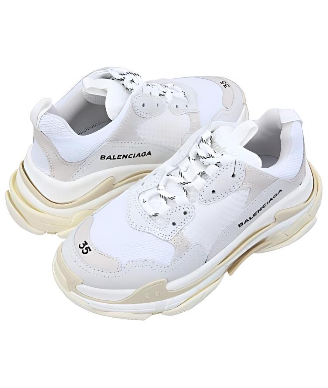 BALENCIAGA Белые кроссовки, фото 3