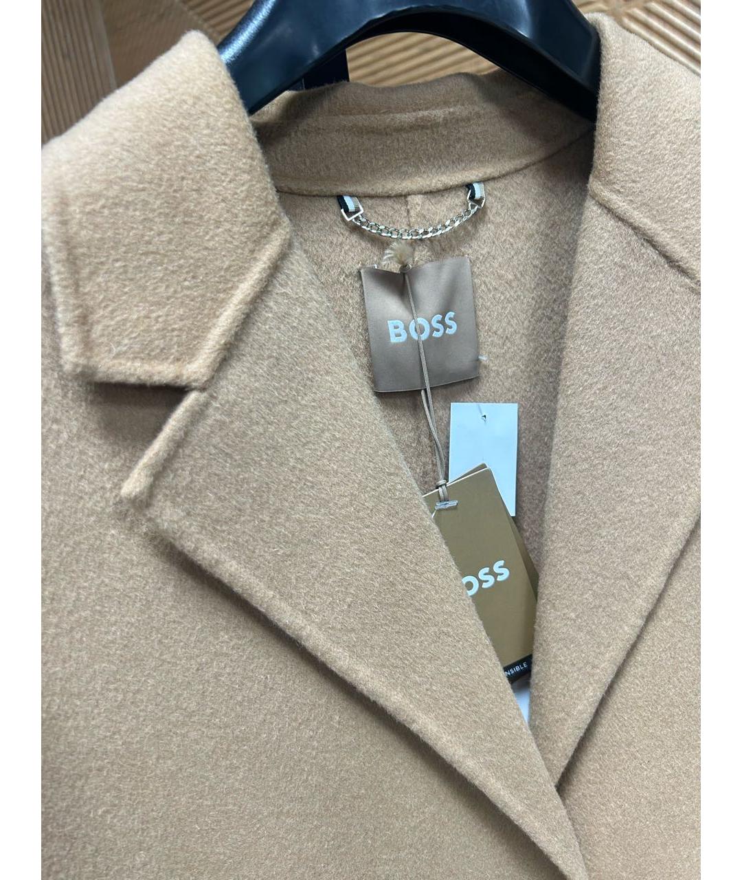 HUGO BOSS Бежевое шерстяное пальто, фото 2