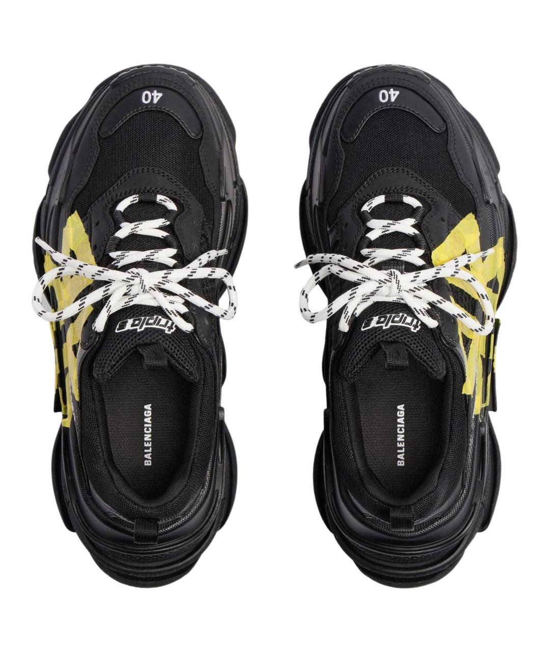 BALENCIAGA Черные низкие кроссовки / кеды, фото 4