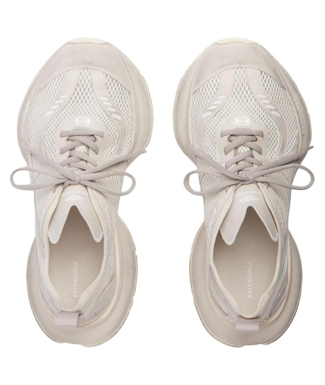 BALENCIAGA Бежевые низкие кроссовки / кеды, фото 5