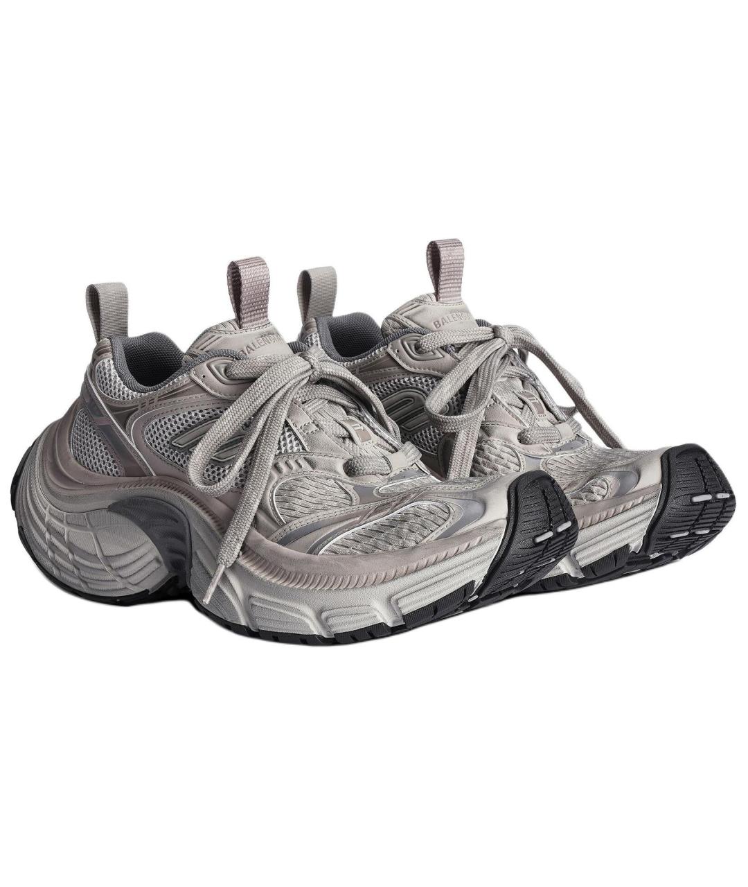 BALENCIAGA Серые низкие кроссовки / кеды, фото 3