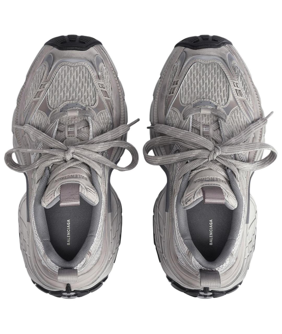 BALENCIAGA Серые низкие кроссовки / кеды, фото 6