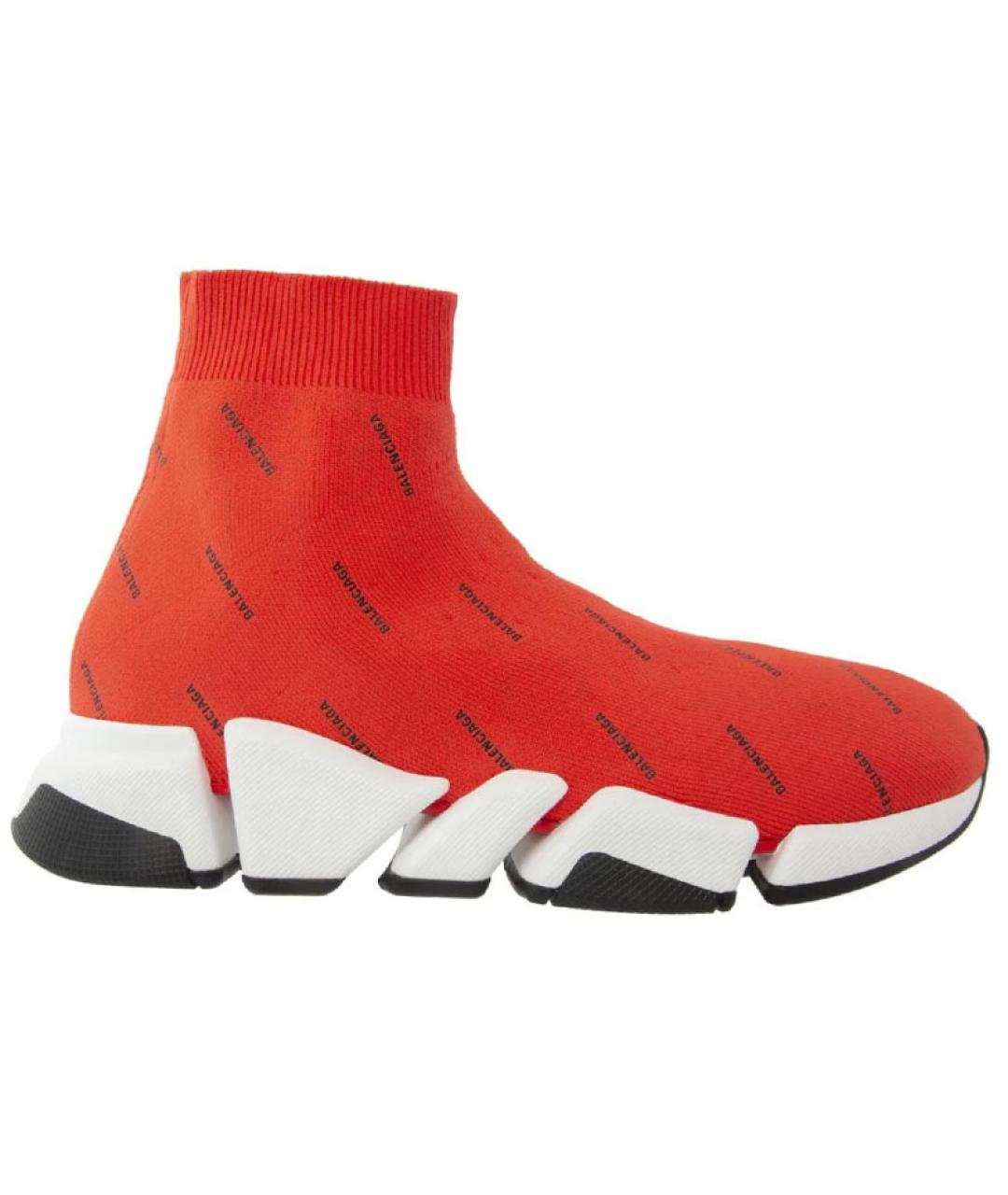 BALENCIAGA Красные высокие кроссовки / кеды, фото 3