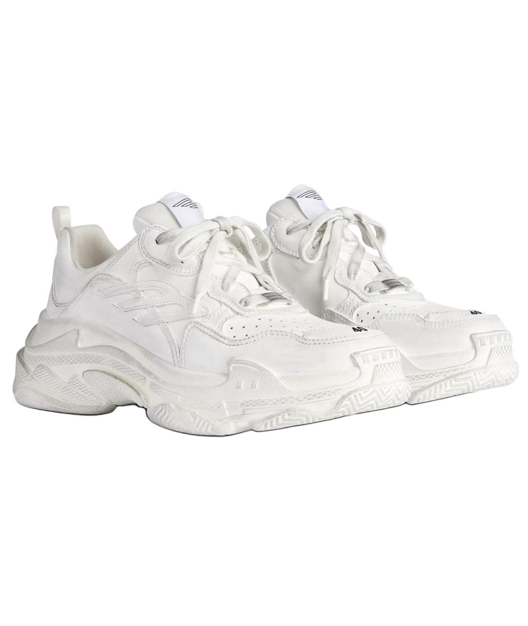 BALENCIAGA Белые низкие кроссовки / кеды, фото 3