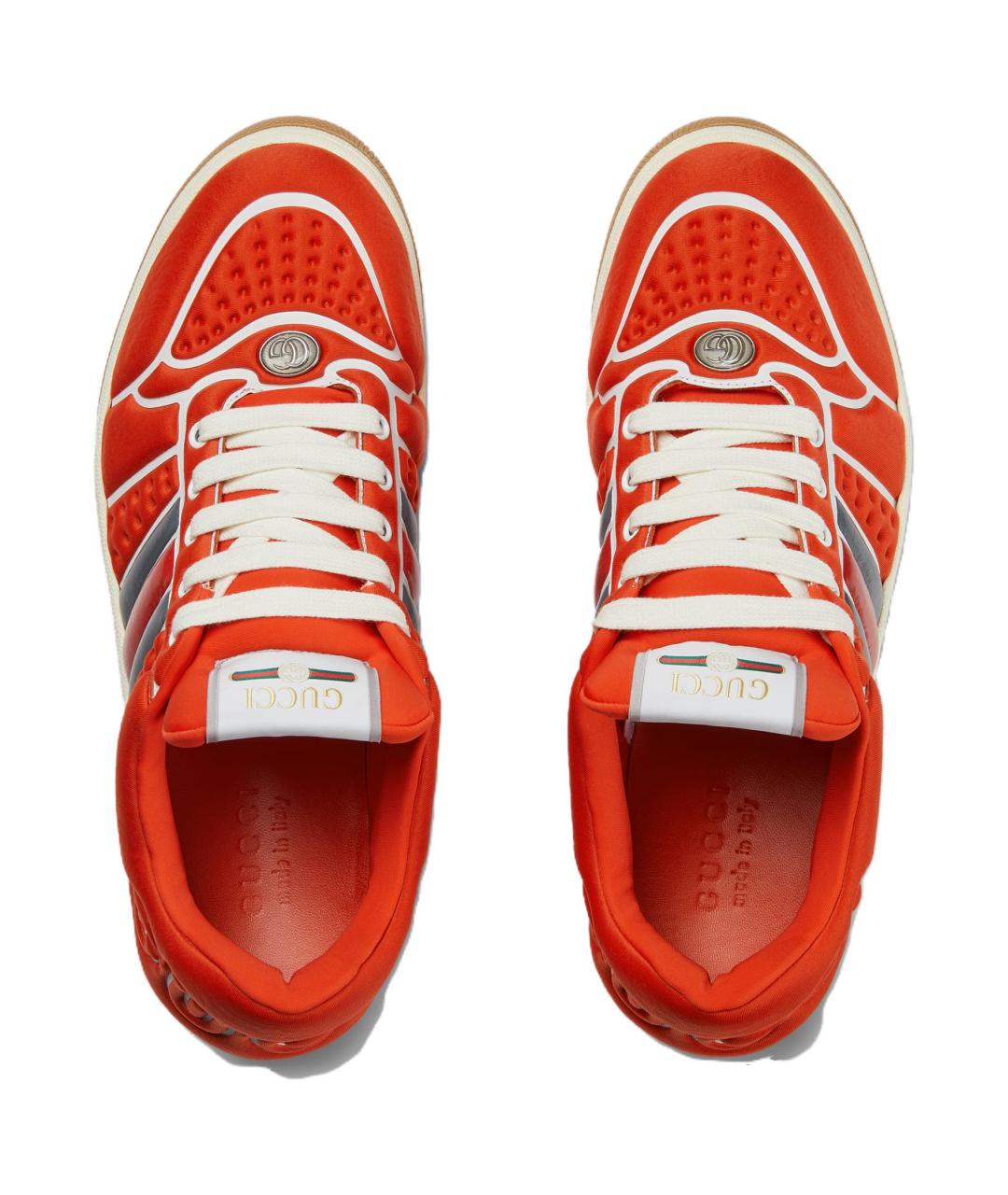 GUCCI Оранжевое низкие кроссовки / кеды, фото 4