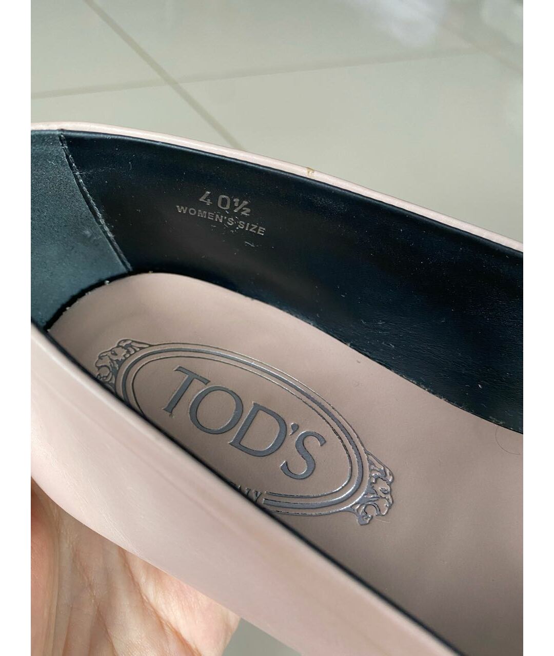 TOD'S Розовые кожаные балетки, фото 4