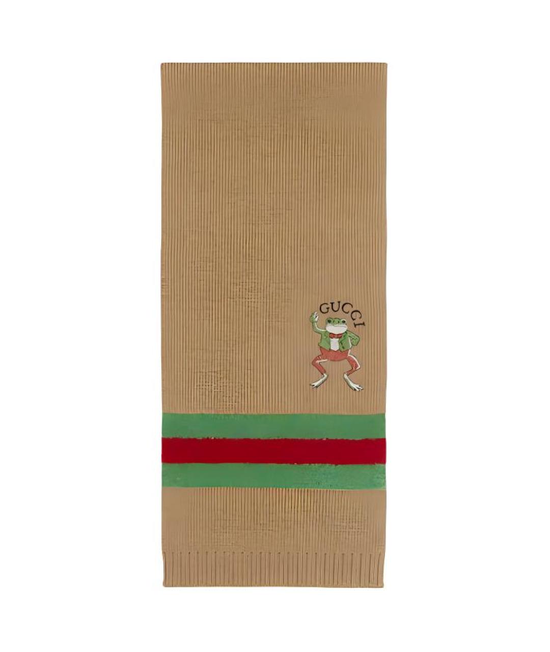 GUCCI Коричневый шарф, фото 2