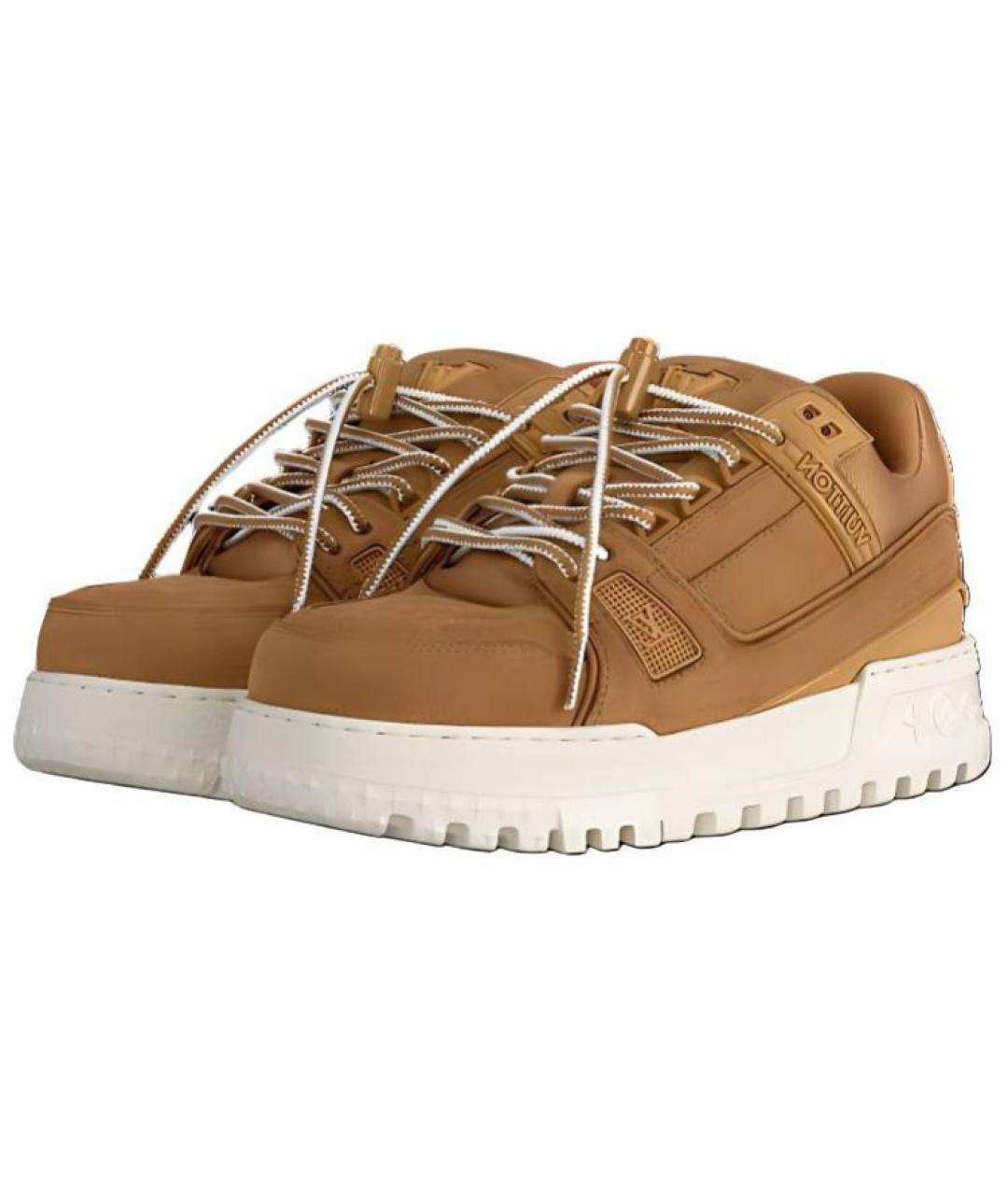 LOUIS VUITTON Коричневые низкие кроссовки / кеды, фото 3