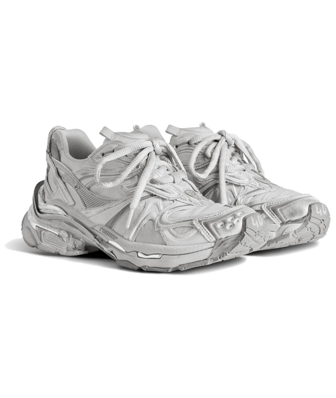 BALENCIAGA Серые низкие кроссовки / кеды, фото 3