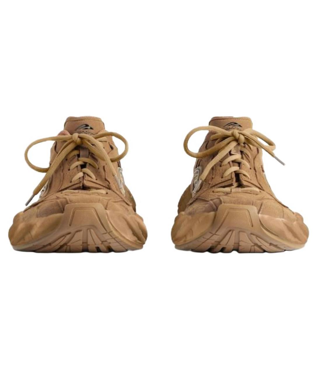 BALENCIAGA Коричневые низкие кроссовки / кеды, фото 4