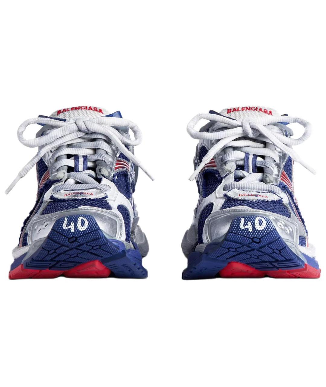 BALENCIAGA Синие низкие кроссовки / кеды, фото 5