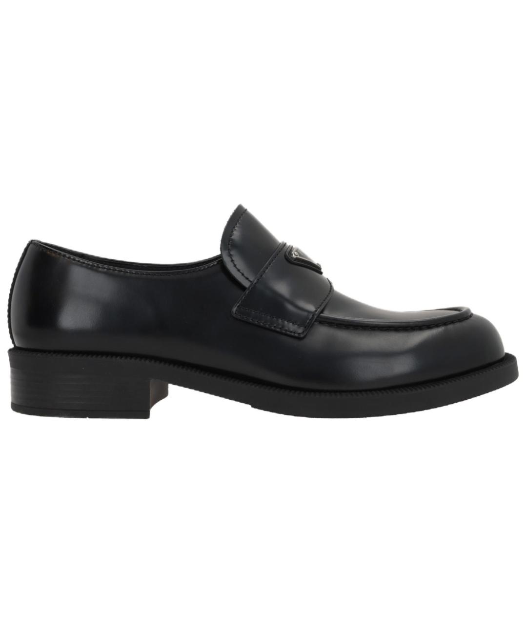 PRADA Черные кожаные лоферы, фото 1