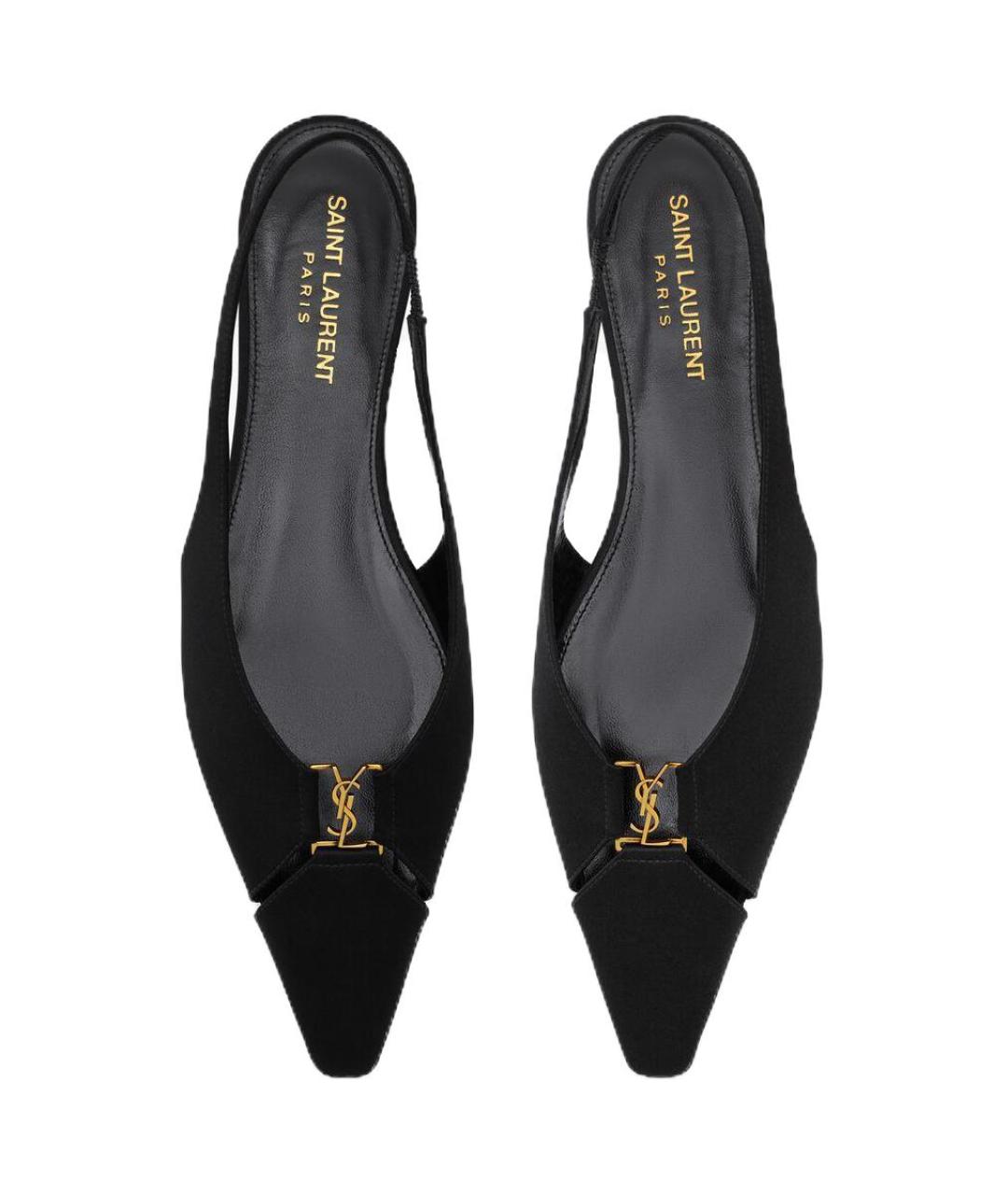 SAINT LAURENT Черные балетки, фото 4
