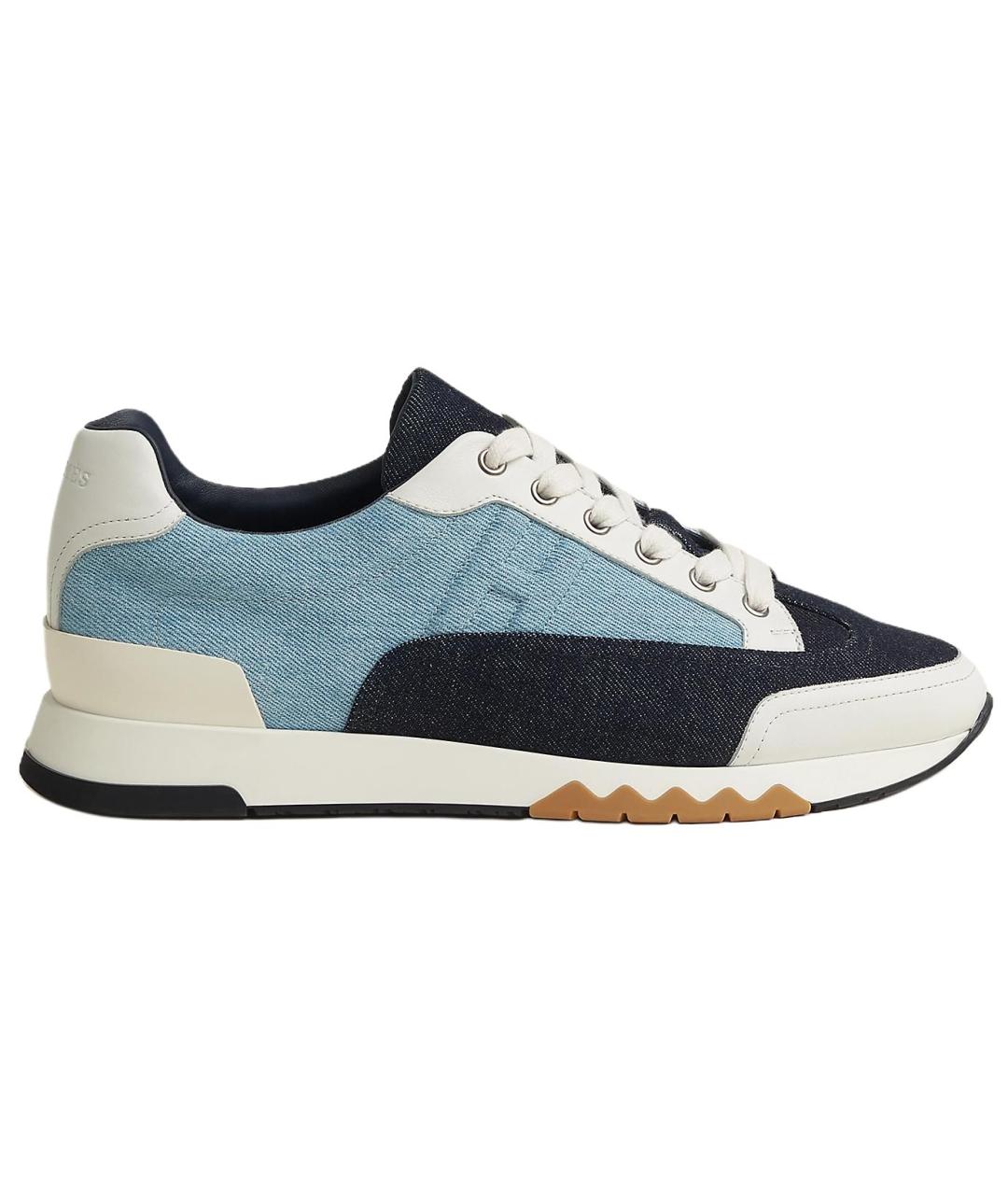 HERMES Синие низкие кроссовки / кеды, фото 1