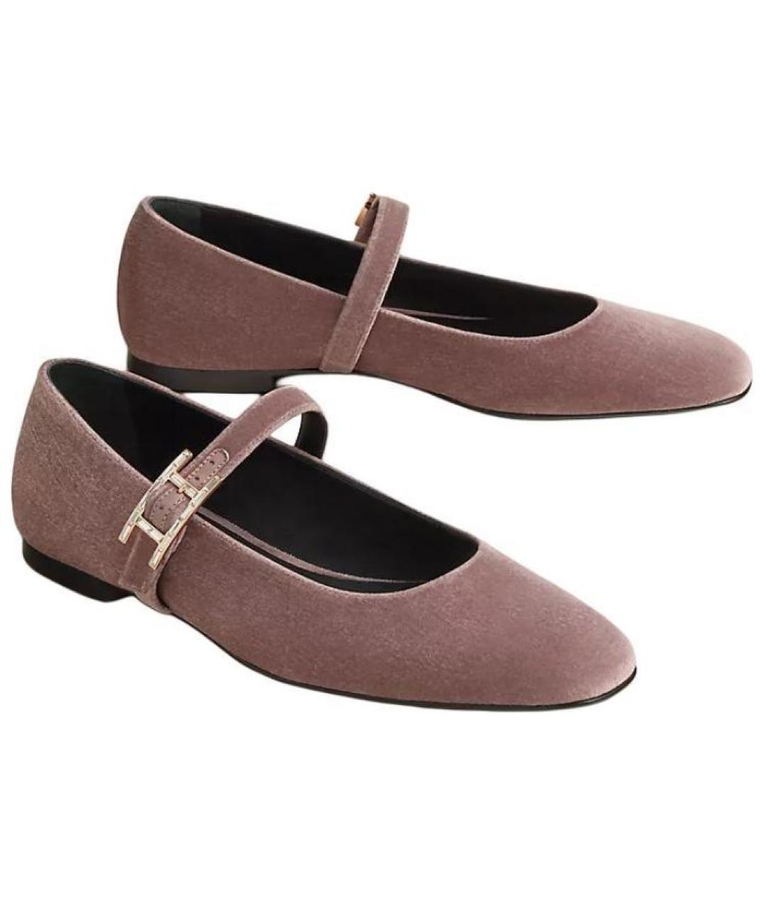 HERMES Розовые туфли, фото 2