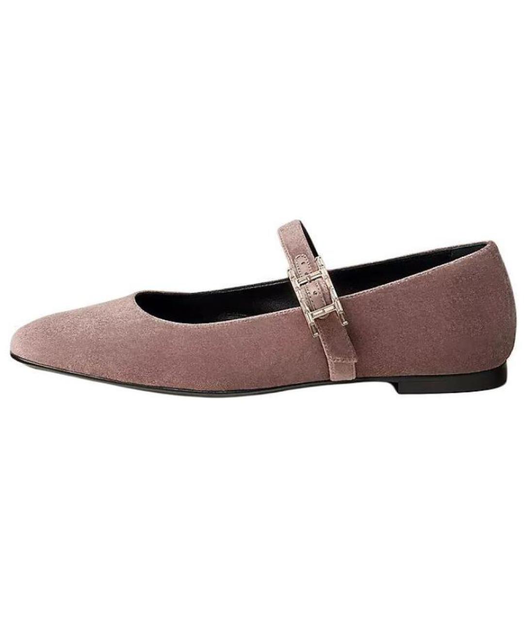 HERMES Розовые туфли, фото 4