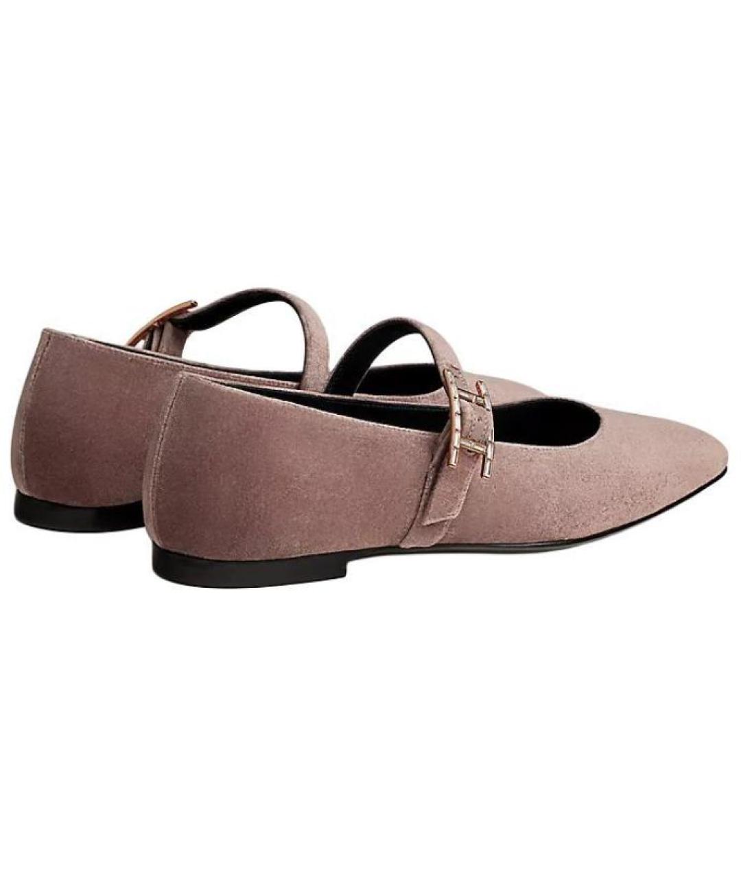 HERMES Розовые туфли, фото 3